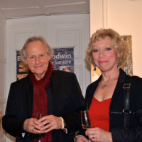 Elaine M Goodwin with artist Jean Claude Bligny and Sarah Parnacott (Photos Tony Stamp)