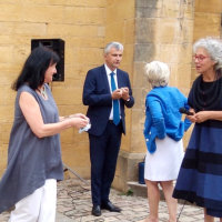Vernissage EMG talking with Chantal Demonchaux president of Maison de Mosaïque