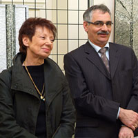 
Natasha Bibet, Patrick Threnli and Gustave Buoncristiani. Gallery of the Musée d'Emaux et de Mosaïque, Briare, France
